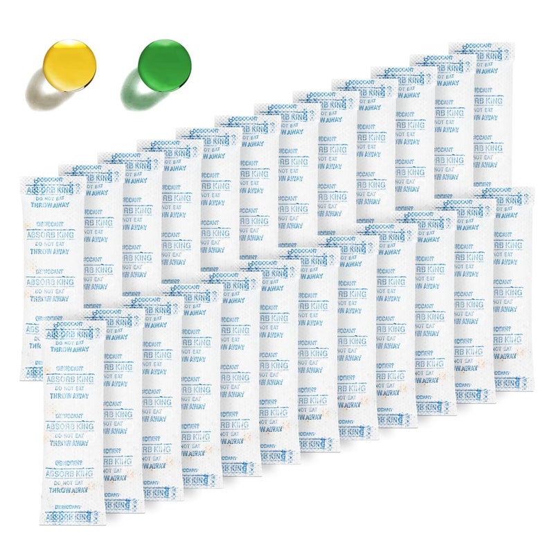 Absorbking Moisture Absorbers – 250 Packs 5 Gram Silica Gel Packs Food Grade Desiccant Packs, Premium Desiccant Packets for Storage, Color Indicating Silica Gel for Spices, Jewelry, Shoes, Electronics, Tool Box - Image 1